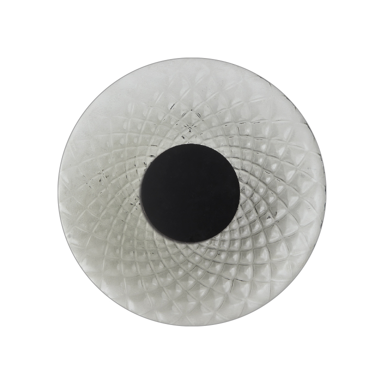 Kinkiet Solaris 12W 3000K CRI90 IP20 – czarna rama z przydymionym szkłem balonowym, designerski kinkiet – Rossini Group