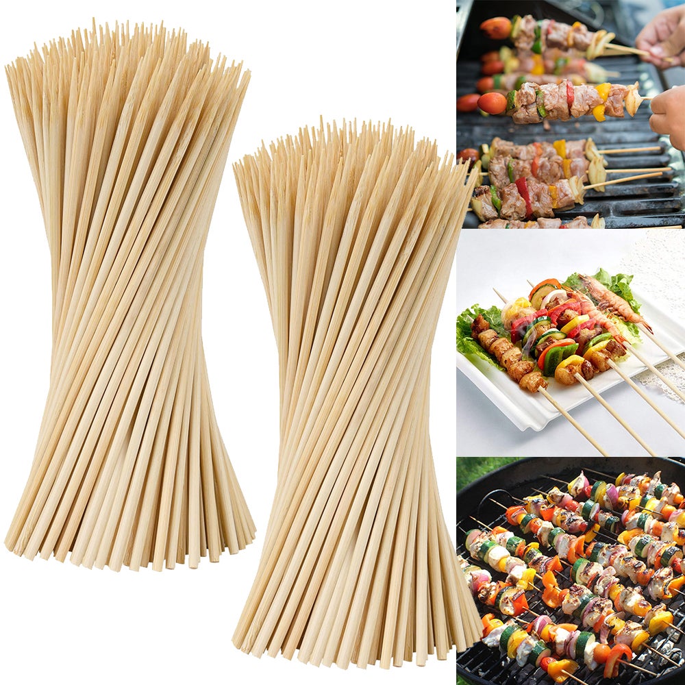 kawałki naturalne bambusowe szaszłyki calowe drewniane patyczki do jedzenia Kabob BBQ aperitif grille owocowe grill Yakitori
