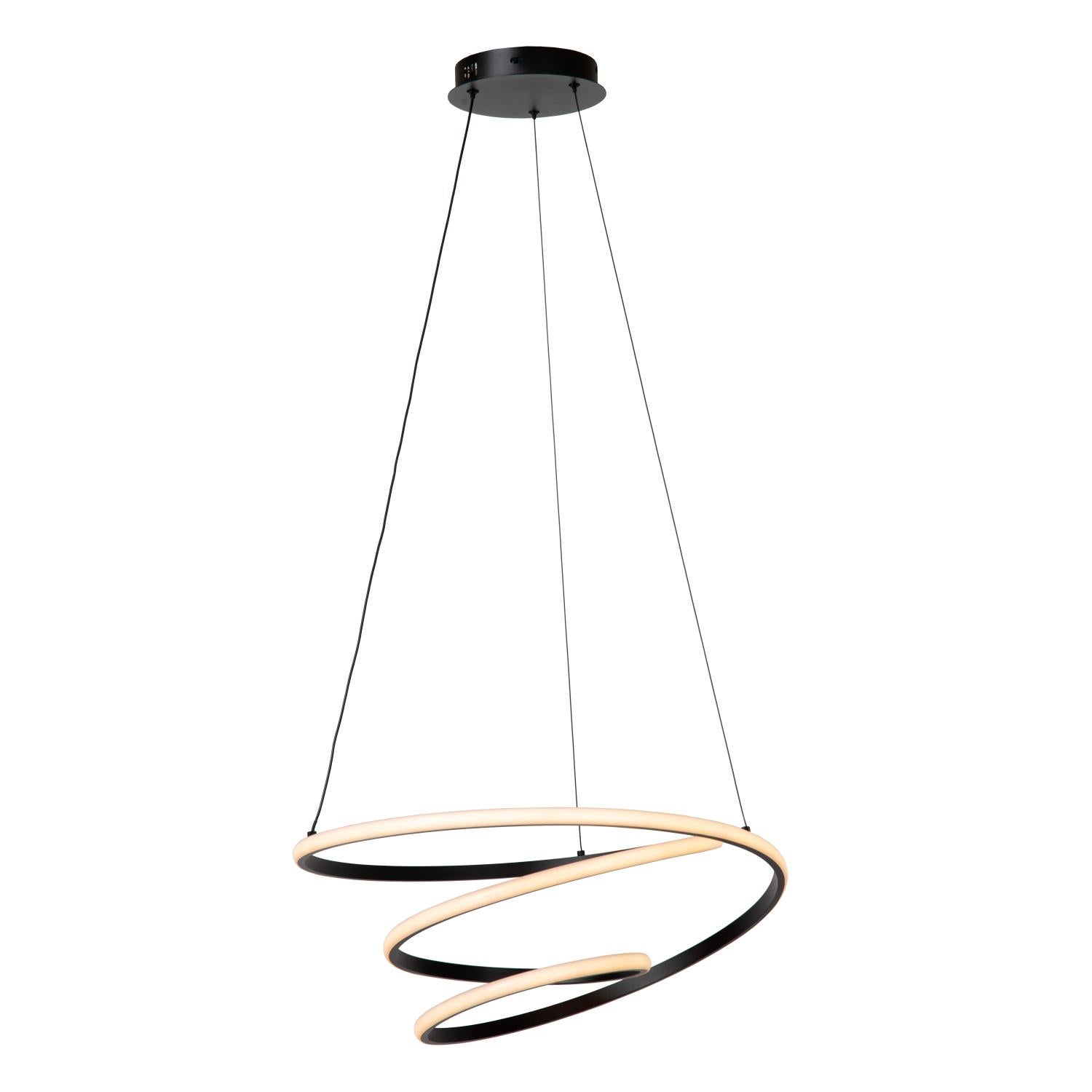 Lampa wisząca LED ESPIRAL 40W Odcienie bieli 2500lm aluminium czarna wym:120x53x51cm IP20 Lucide