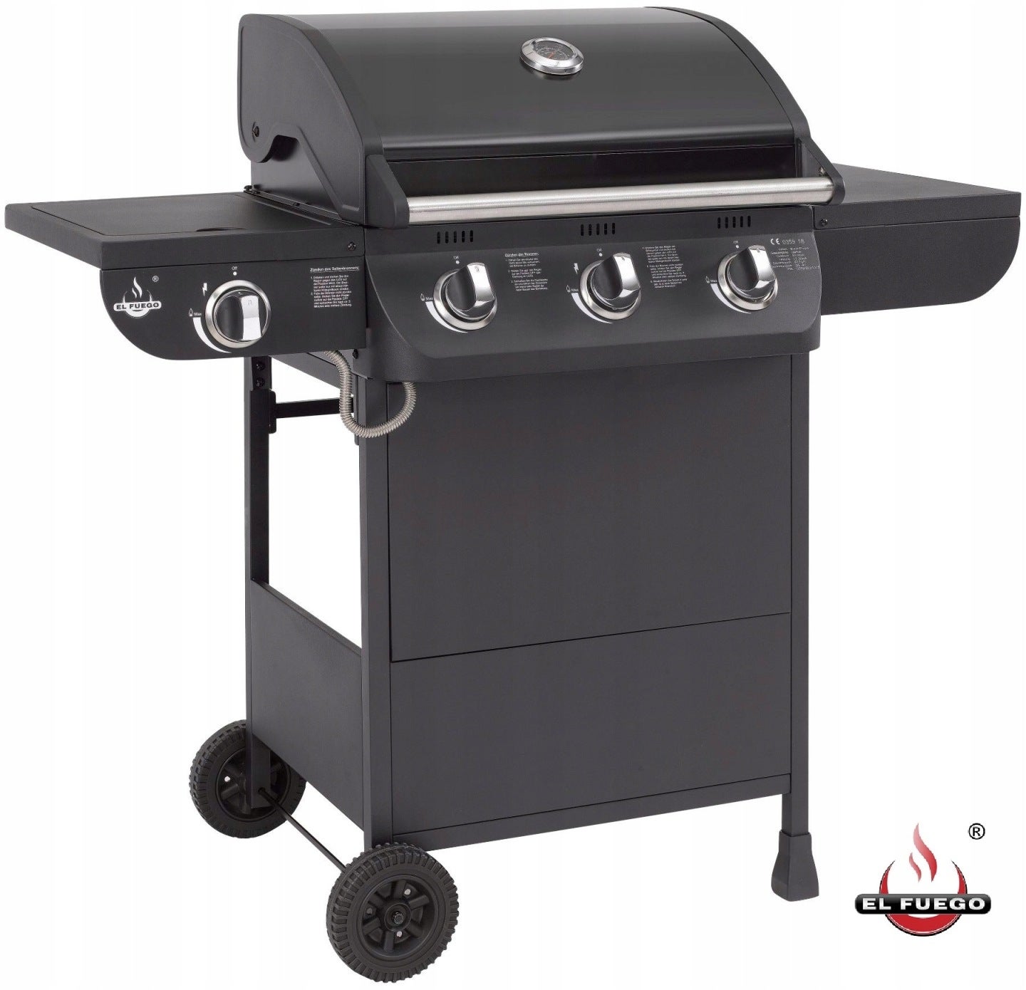GRILL GAZOWY EL FUEGO COLUMBUS 3+1 12kW 56x41cm