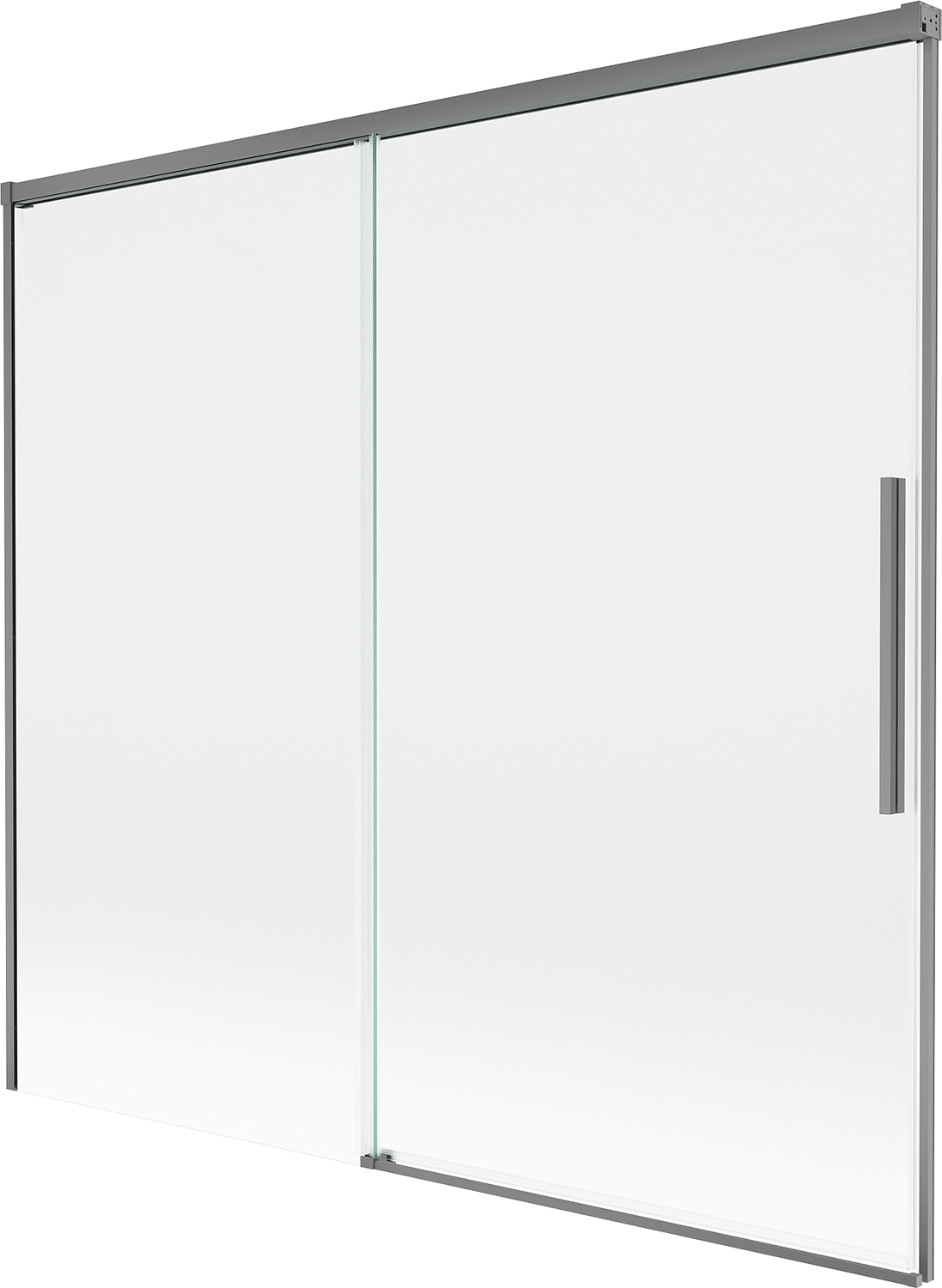 Mexen Rox parawan nawannowy 2-skrzydłowy rozsuwany 170 x 150 cm, transparent, gun metal - 8C9-170-001-95-00