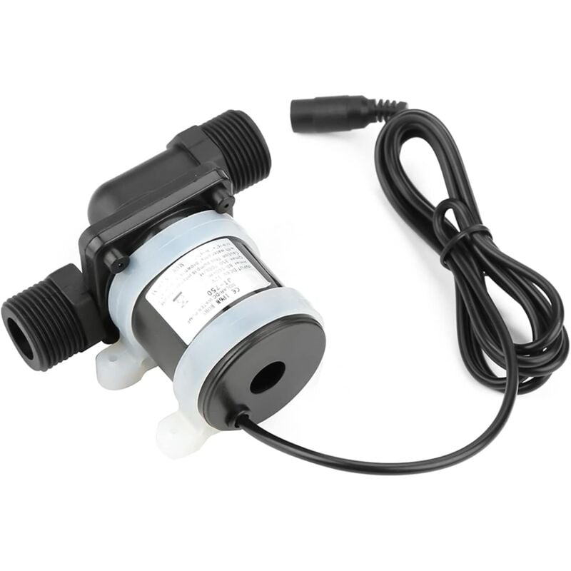 Miniaturowa pompa wodna 12 V DC, pompa obiegowa przepływowa, bezszczotkowa pompa cyrkulacyjna do ciepłej wody użytkowej