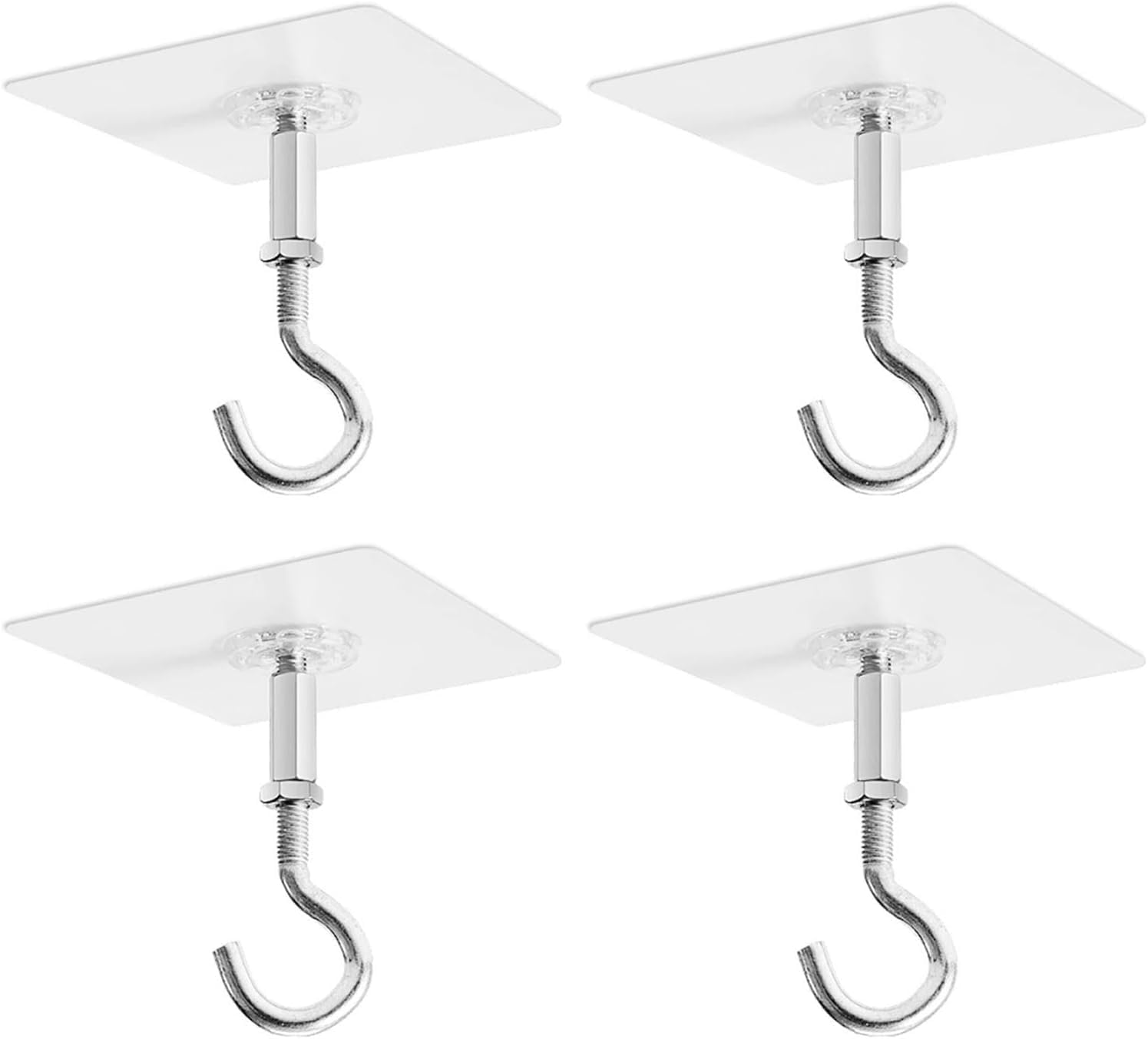4 zestaw samoprzylepny haczyki sufitowe, dodatkowy wzmocniony, Sturdy i Dur able, zewnętrzny samoprzylepny haczyki sufitowe, touch fasteners do