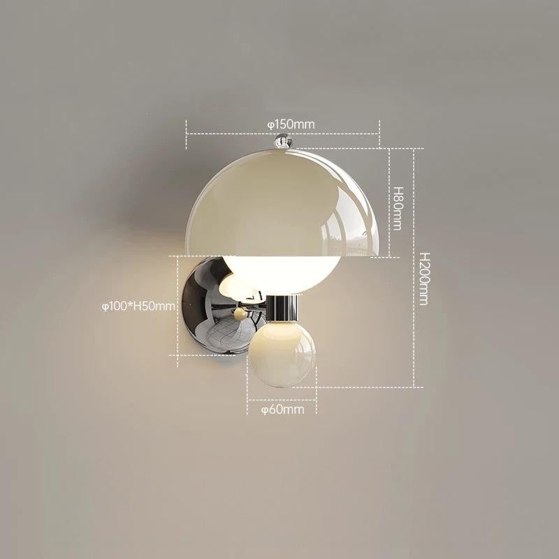 Lampa nocna LED, kinkiet w stylu vintage (kolor kremowy) do sypialni/salonu, designerska oprawa, 3000/4000/6000 K