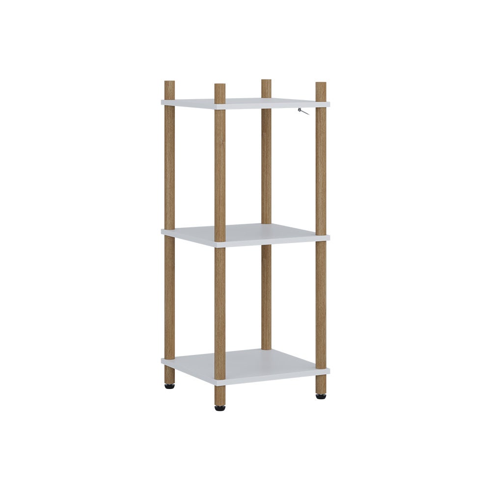 Vicco Półka narożna Bivio, Biały/sosna, 30 x 72 cm 3 półki