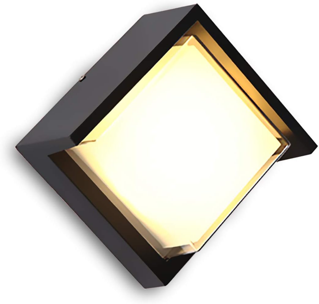 Zewnętrzna lampa ścienna LED, obudowa aluminiowa, wodoodporność IP65, ciepłe światło 18 W