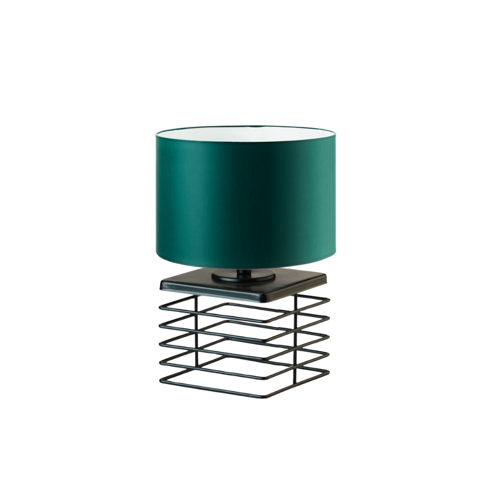 Lampka nocna na biurko lampa biurkowa druciana LED z abażurem walec LEVEL