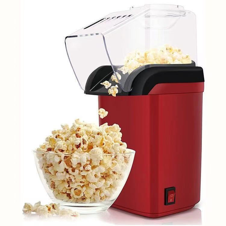 Maszyna do popcornu o mocy 1200 W, duża pojemność 1 l, maszyna do popcornu na gorące powietrze o wadze 120 g do użytku domowego, zdrowa i beztłuszczow