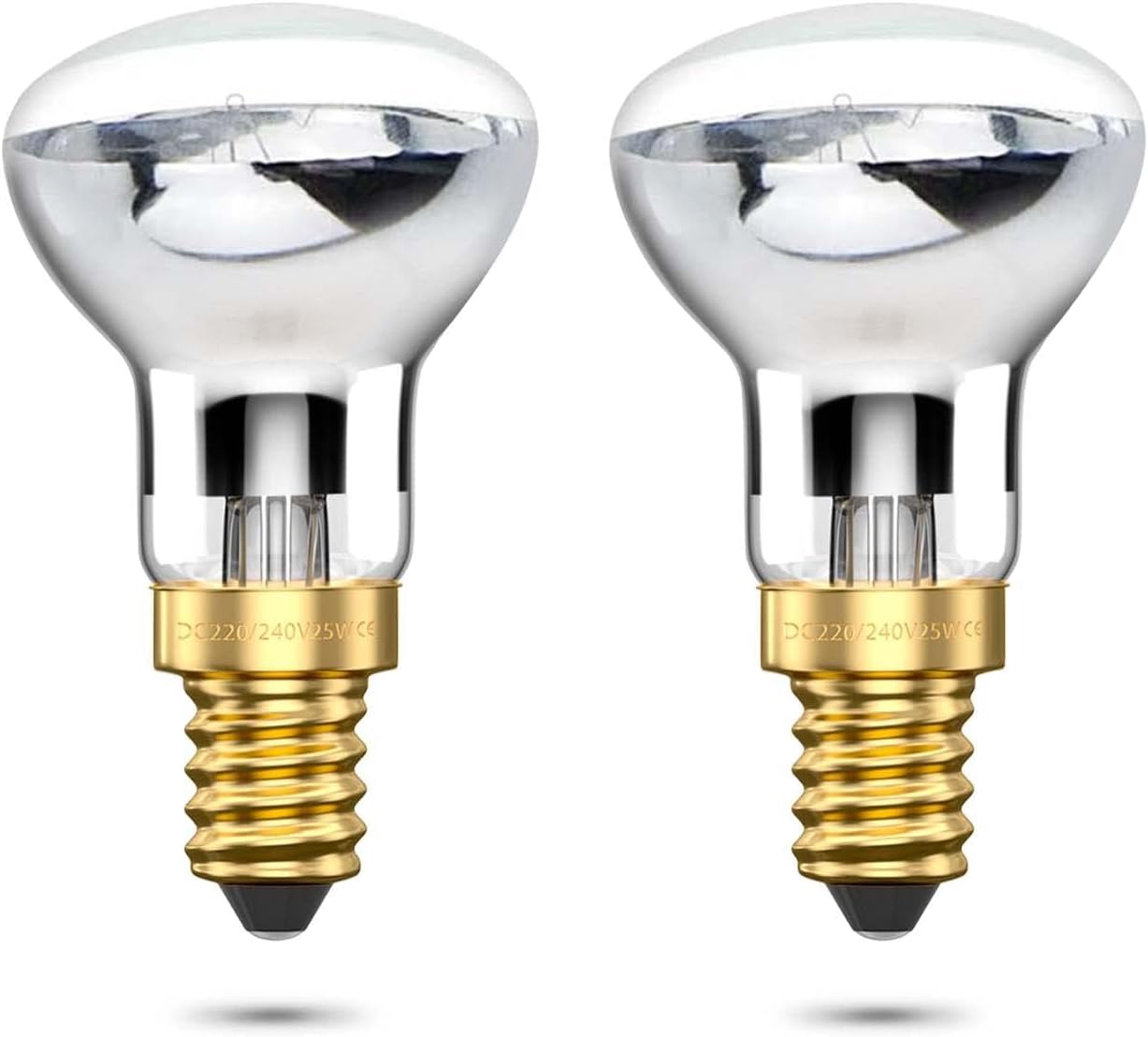 Żarówki reflektorowe E14 R39, 25 W, 240 V, do lamp lawowych, ciepła biel, 2400–2600 K, reflektor punktowy do lamp wiszących (opakowanie 2 szt.)