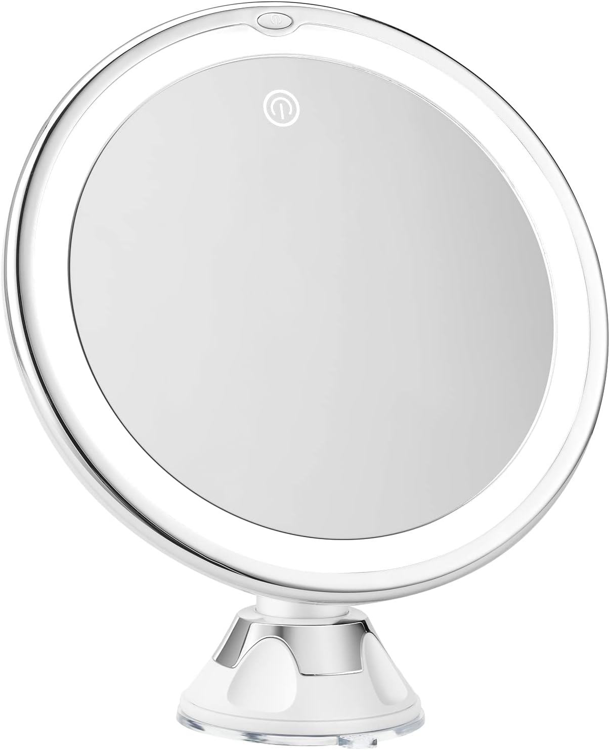 Lustro do makijażu powiększające 25x z oświetleniem, przyssawką i możliwością obrotu o 360° – 3 ustawienia oświetlenia – idealne na toaletkę. 1 sztuk