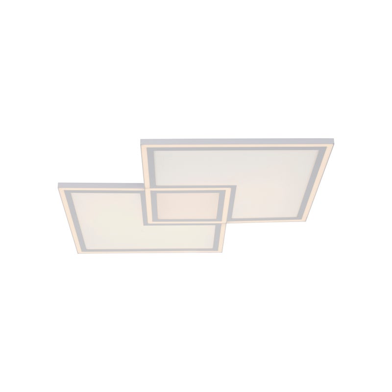 Lampa sufitowa nowoczesna geometryczna biała pilot LED 59W EDGING Leuchten Direkt