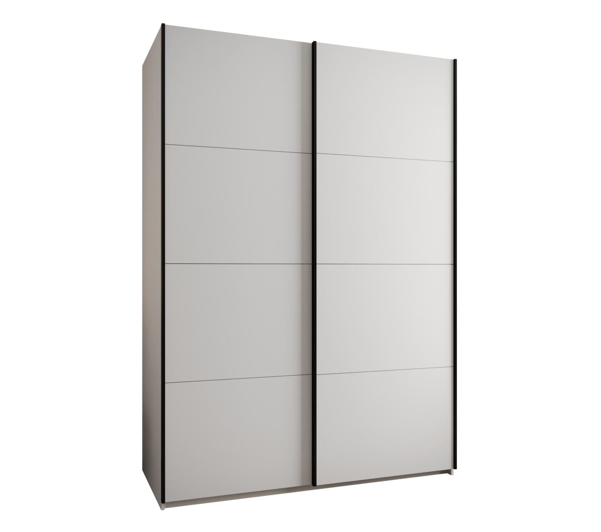 Szafa przesuwna wysoka Lux 1 170 x 64 x 245,5 cm biały + biały + u. czarny - Abiks Meble