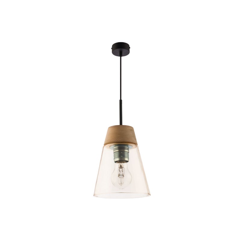 Lampa wisząca DOMINO Jupiter czarno-bursztynowa E27 80 cm 1 szt.