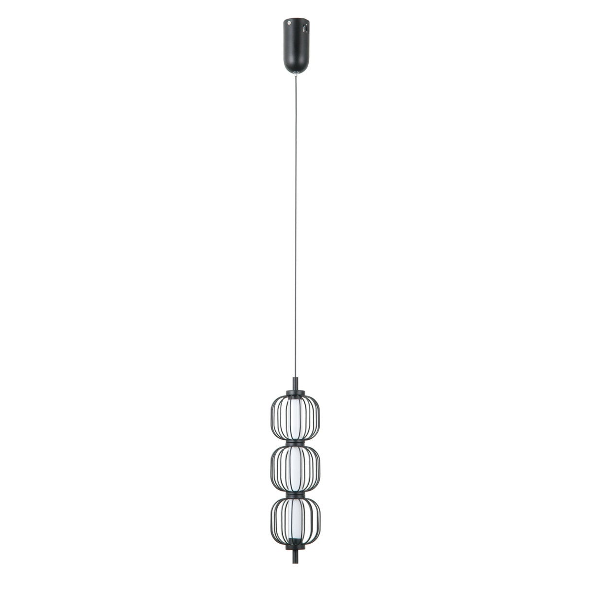 Lampa wisząca PEDRO LED 12W Ciepła biel 764lm czarna matowa wym: 120 x 11 x 11 cm Italux