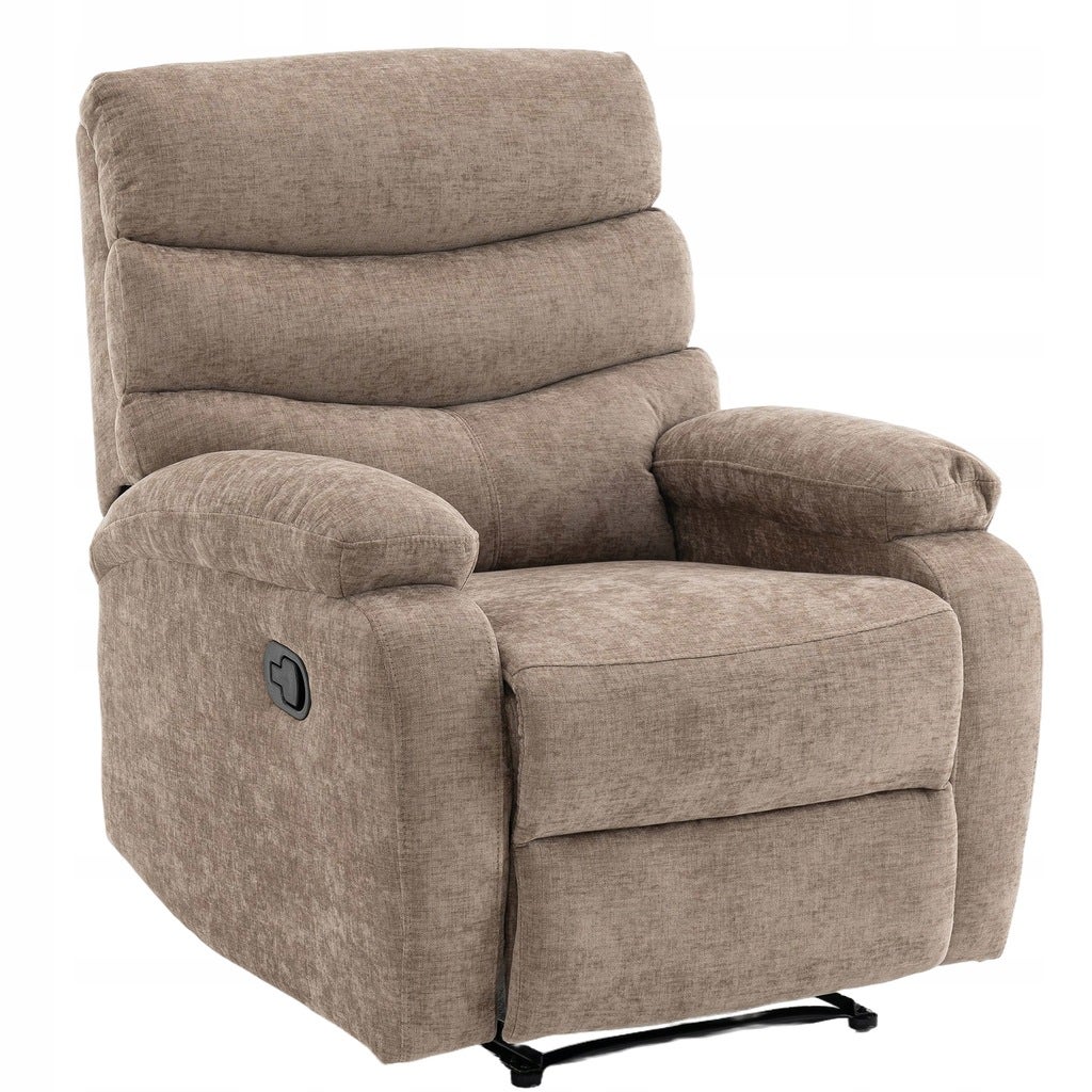 Fotel wypoczynkowy rozkładany tapicerowany do salonu Vera FW100 taupe