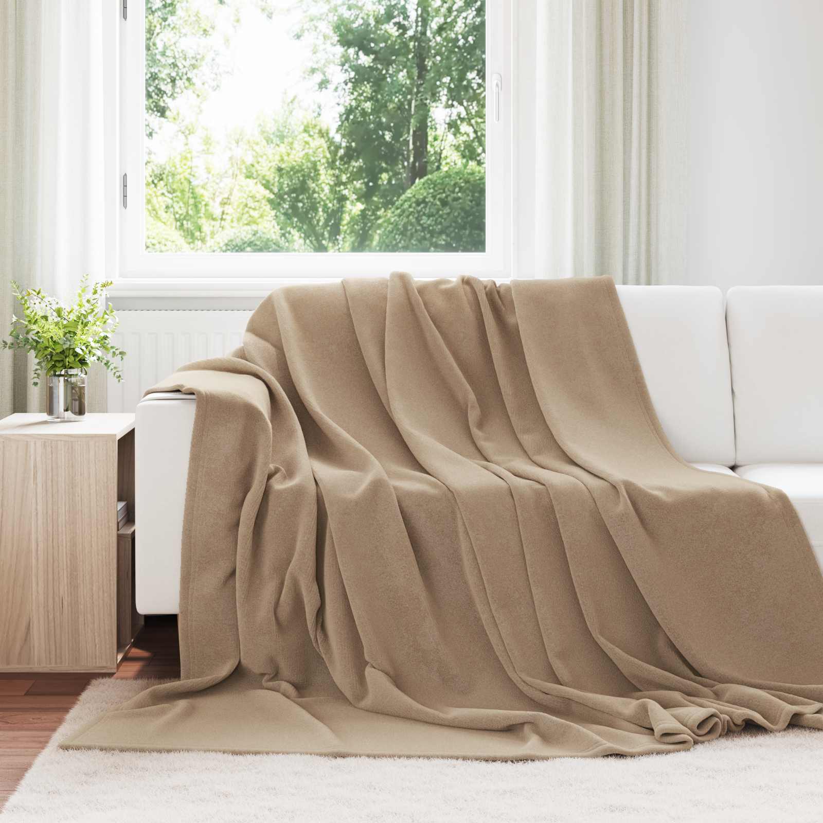 Koce narzutowe 6 pcs Camel 240 x 270 cm Polar vidaXL