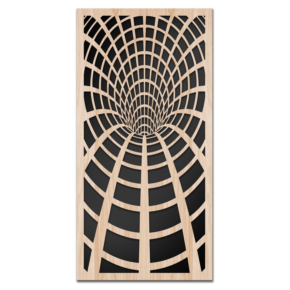 BLACK HOLE - Obraz z drewna kompozytowego i PCV wycinany laserowo, 70x140 cm
