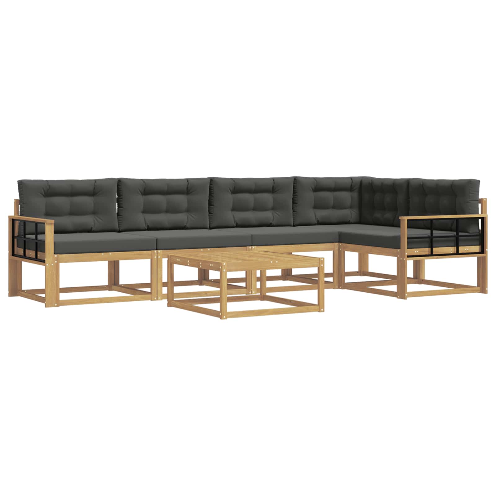 Zestaw sof na zewnątrz 6 pcs Biały i antracyt 79 x 79 x 37 cm