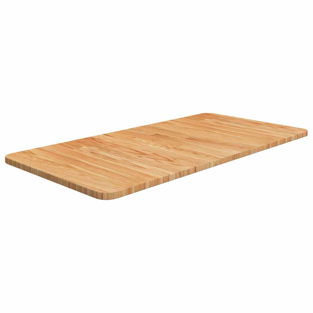 Blat Łazienkowy Lakierowany z Litego Drewna 80x40 cm Jasnobrązowy