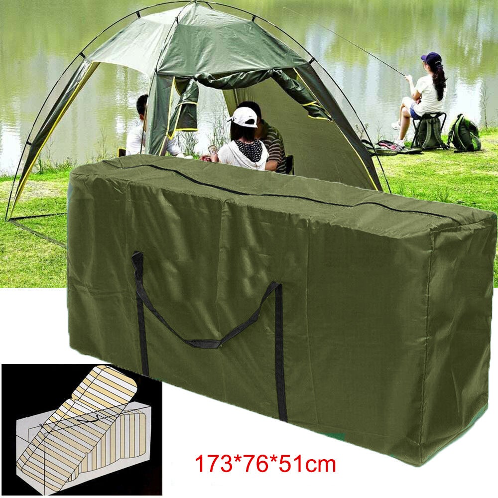 Torba do przechowywania poduszek na meble ogrodowe z uchwytem, torba do przechowywania choinki (zielona 173*76*51cm)