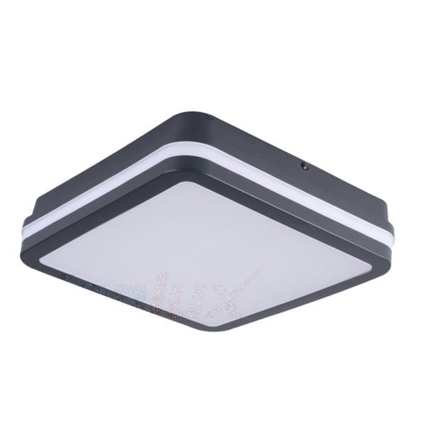 Plafon kwadratowy BENO LED 18W Neutralna biel 1400lm grafitowo-biały wym:5,5x22x22cm IP54 Kanlux