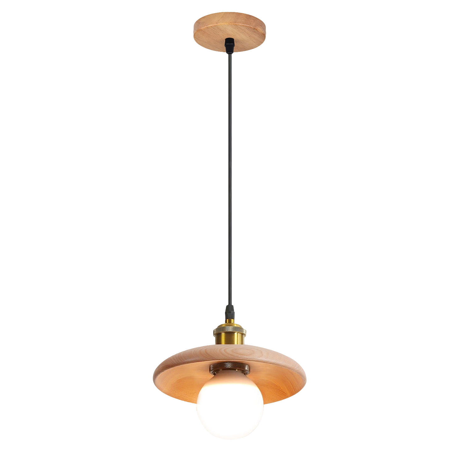 Lampa wisząca 18 cm, vintage z żarówką, plafon, lampka nocna, oświetlenie wyspy kuchennej do kuchni, jadalni, sypialni (światło białe)