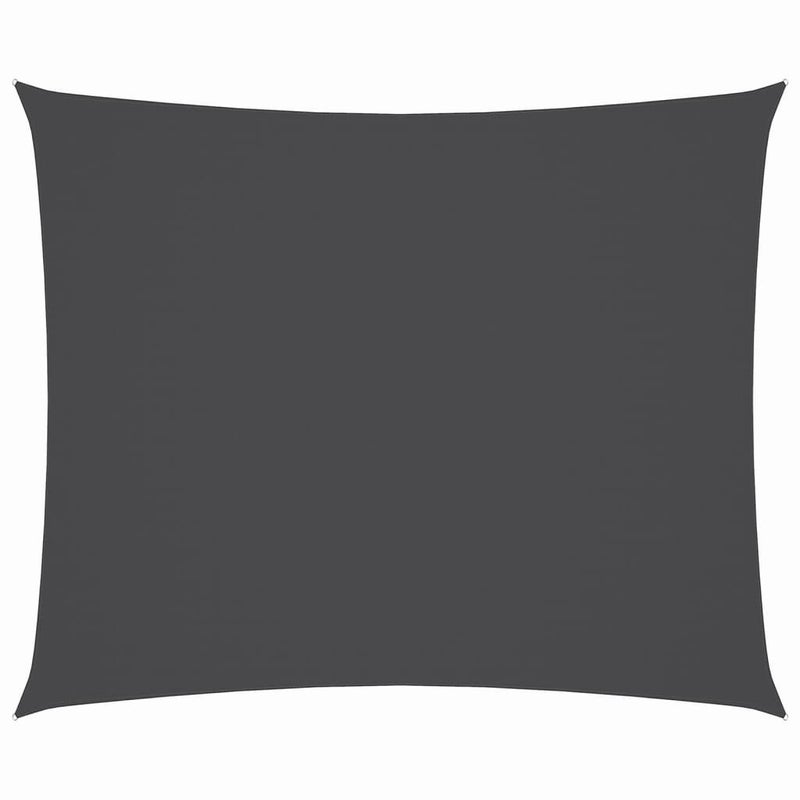 Żagiel przeciwsłoneczny prostokątny z tkaniny Oxford, 3 x 4 m, antracyt
