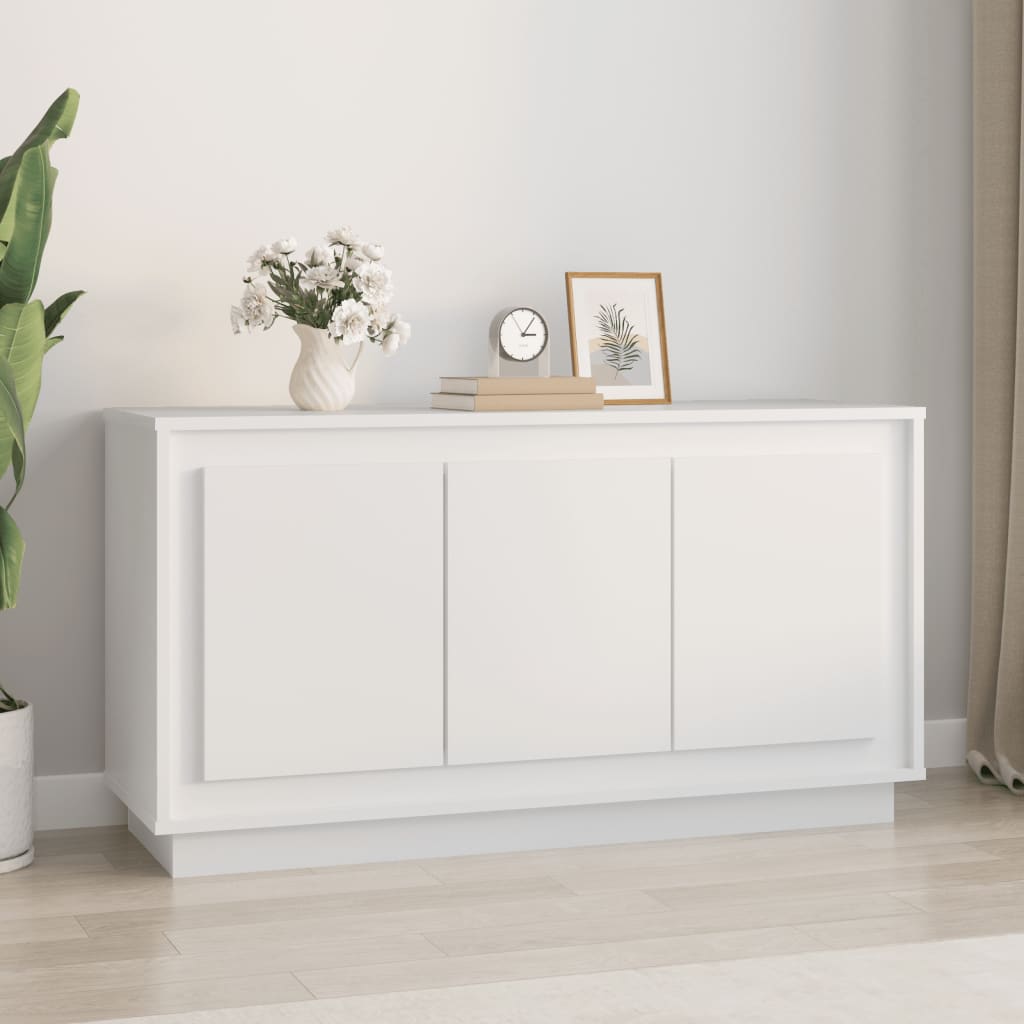 vidaXL Szafka, biała, 102x35x55 cm, materiał drewnopochodny