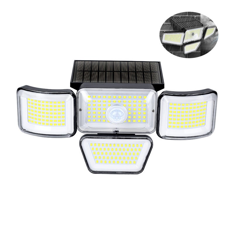 Bezprzewodowa lampa solarna z czujnikiem ruchu, oświetlenie LED do ogrodu, 278 LED, 6 W, 6500 K, odporność na wodę IP65, 3 tryby