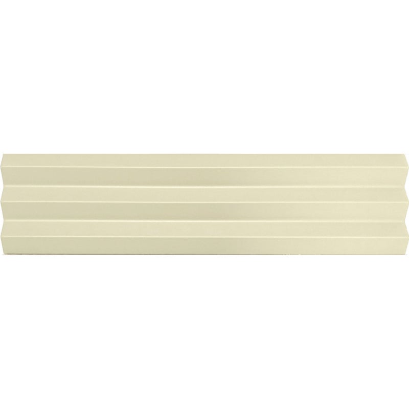 Matowa płytka ścienna z reliefem, beżowa, Acanto 10x40 cm V-Ribbed Bone