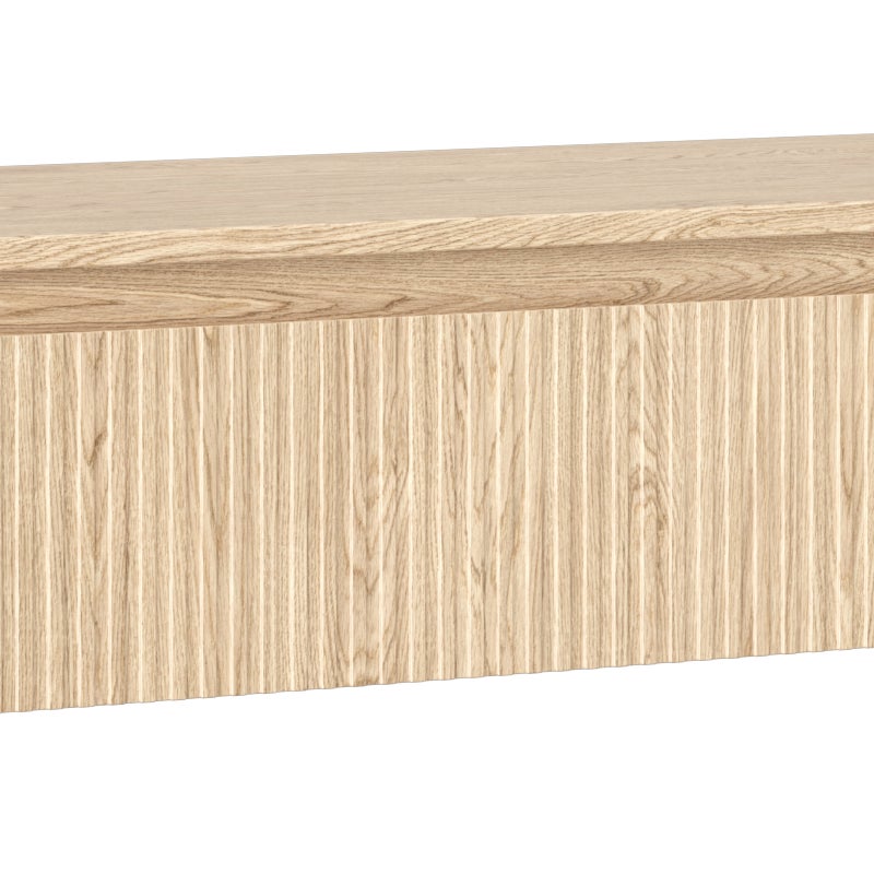 Mexen Rivel szafka łazienkowa podumywalkowa 140 cm z blatem, 1 szuflada, ryflowana , dąb - 91A20-14023-1-BFC81