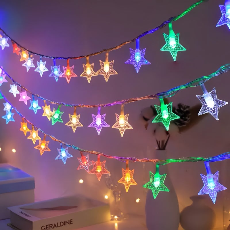 Gwiazdki LED, małe lampki dekoracyjne, girlanda świetlna do stworzenia świątecznej atmosfery, 6 metrów, 40 lampek
