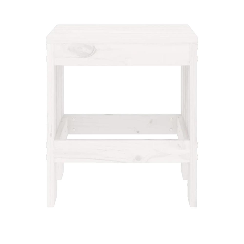 Taboret ogrodowy vidaXL 2 szt. drewno lite sosnowe biały 40x36x45 cm