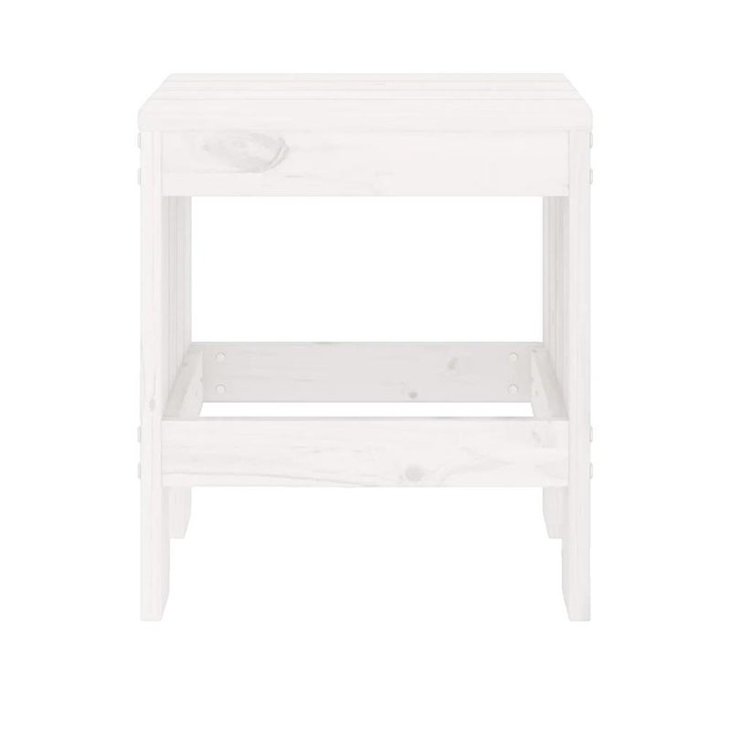 Taboret ogrodowy vidaXL 2 szt. drewno lite sosnowe biały 40x36x45 cm