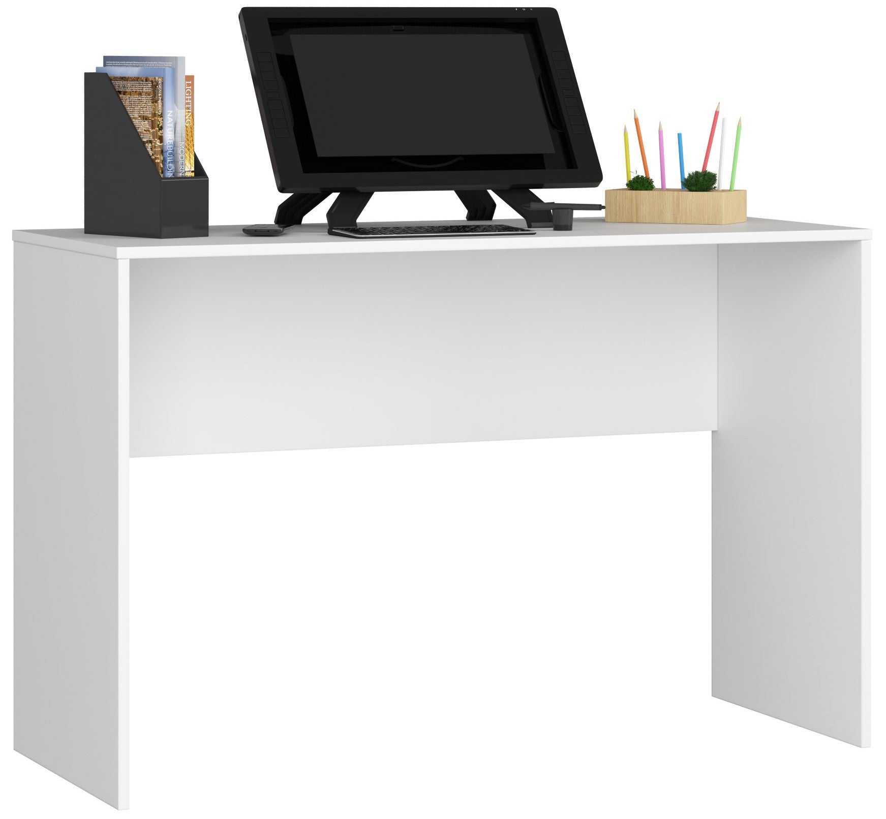 Biurko AKORD B17 Białe 120 cm kolor Biały mat 120x50x79 cm