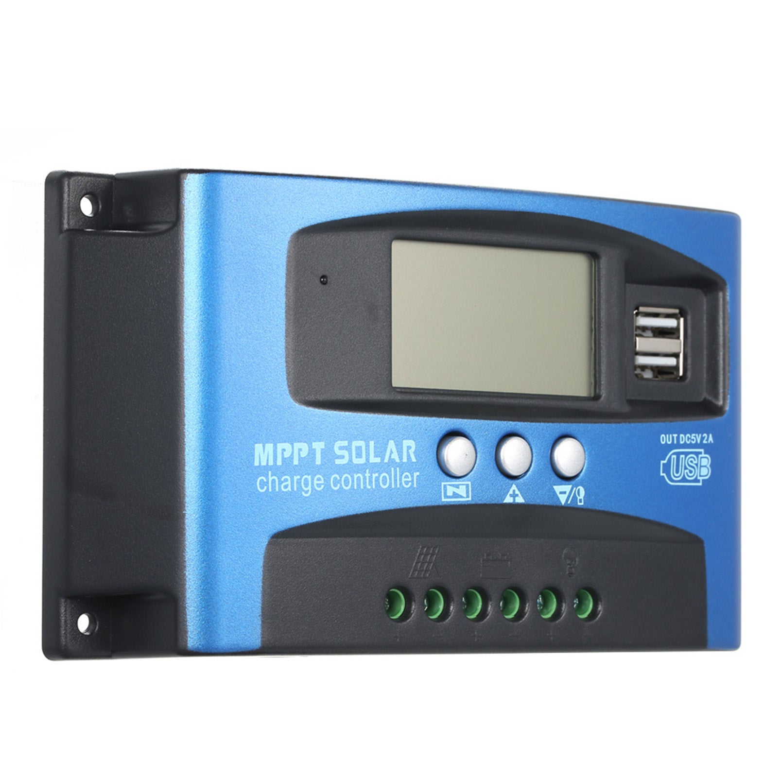 Regulator ładowania słonecznego MPPT100 A, podwójny wyświetlacz LCD USB, automatyczny regulator ładowania akumulatorów do paneli telefonów komórkowych