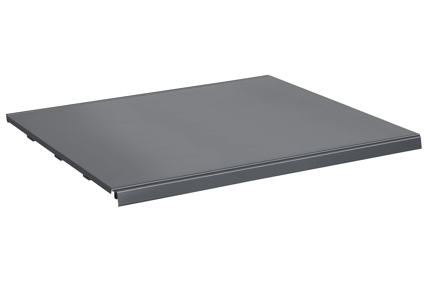 Półka do regału sklepowego metalowa 57x80cm ciemny szary mat KTD