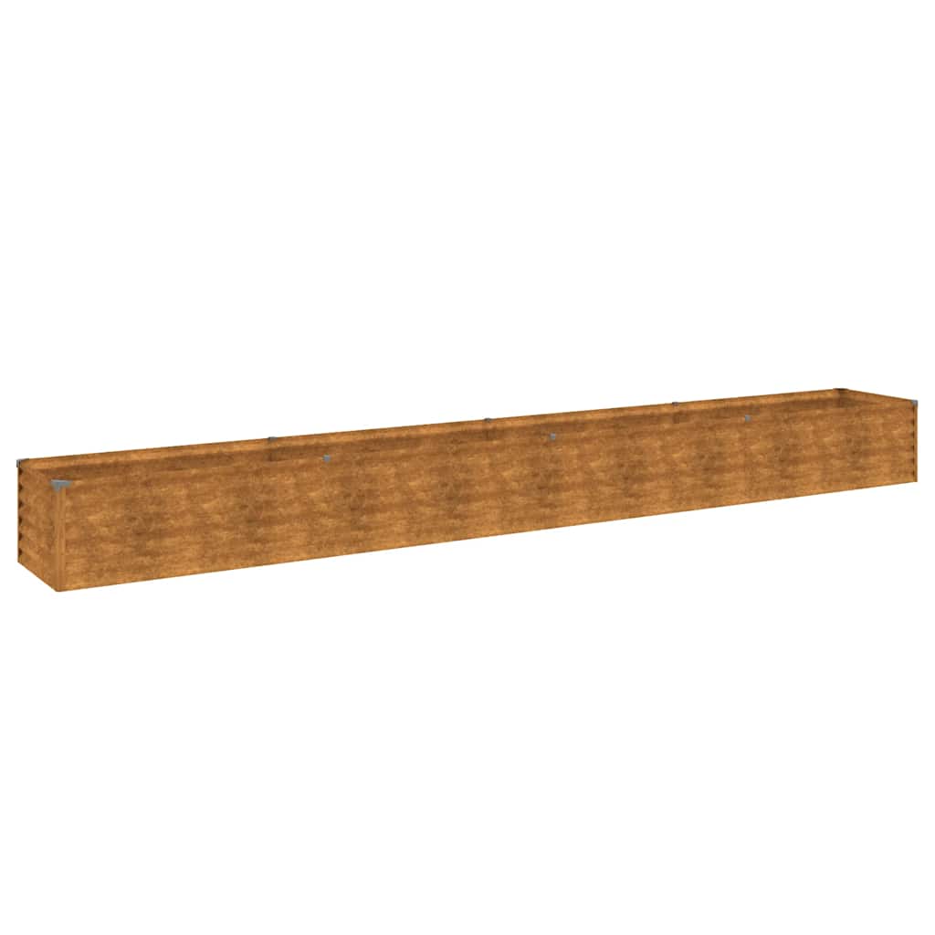 Podwyższona grządka ogrodowa 386x50x36 cm, stal Corten