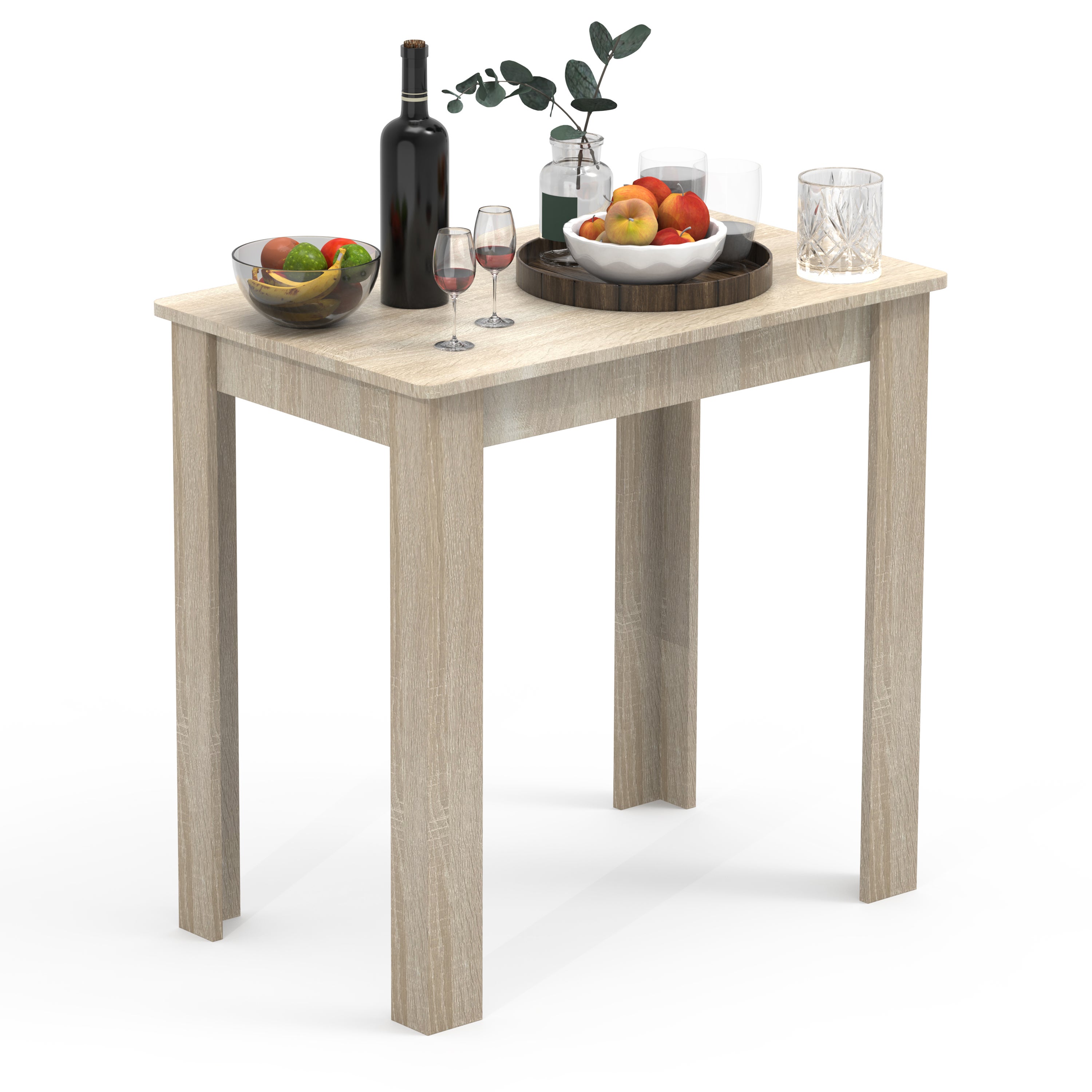 VCM Stół do jadalni Esal Sonoma Oak H. 76 x B. 80 x T. 50 cm