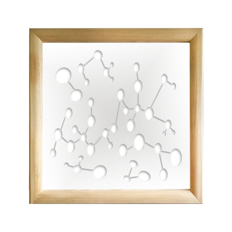 NANOTECH - Kwadratowe moduły dekoracyjne z drewna i PVC - Rozmiar 98x98 cm - Grubość 64 mm - Kolor wewnętrzny BIAŁY