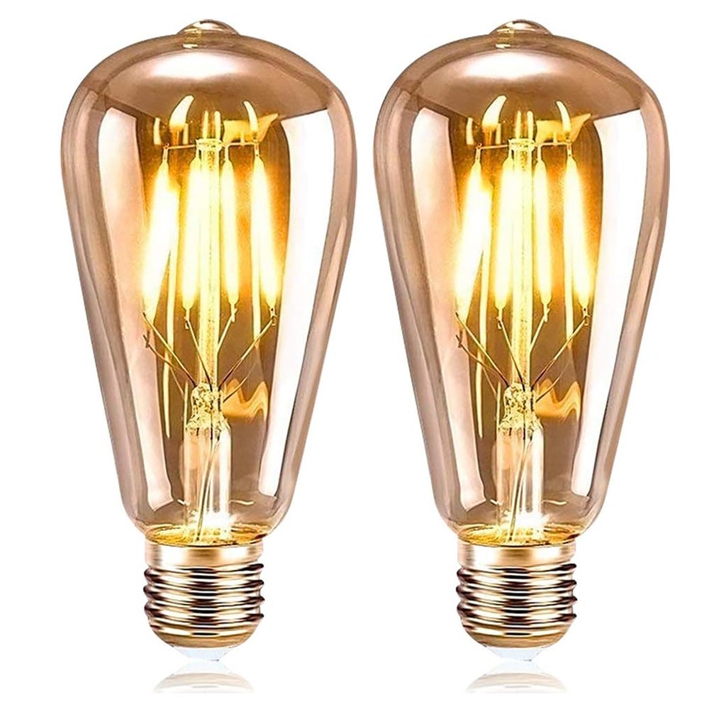 2 Żarówki E27 Żarówka Led Żarówka Żarówki Led Żarówka Śrubowa Żarówki Retro Żarówki Energooszczędne Żarówki 2700K 6W Biały Ciepły