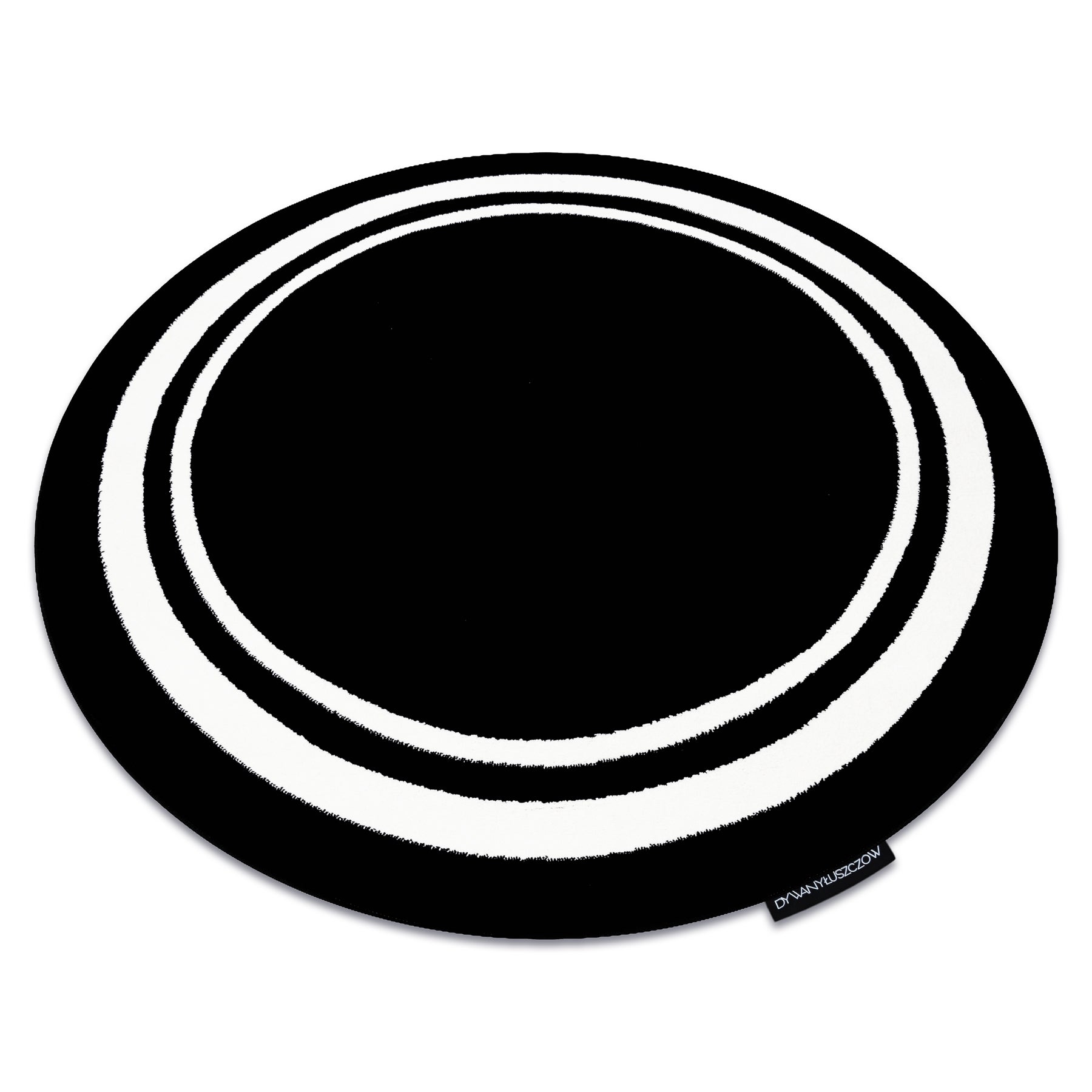 Dywan HAMPTON Border koło ramka czarny koło 120 cm