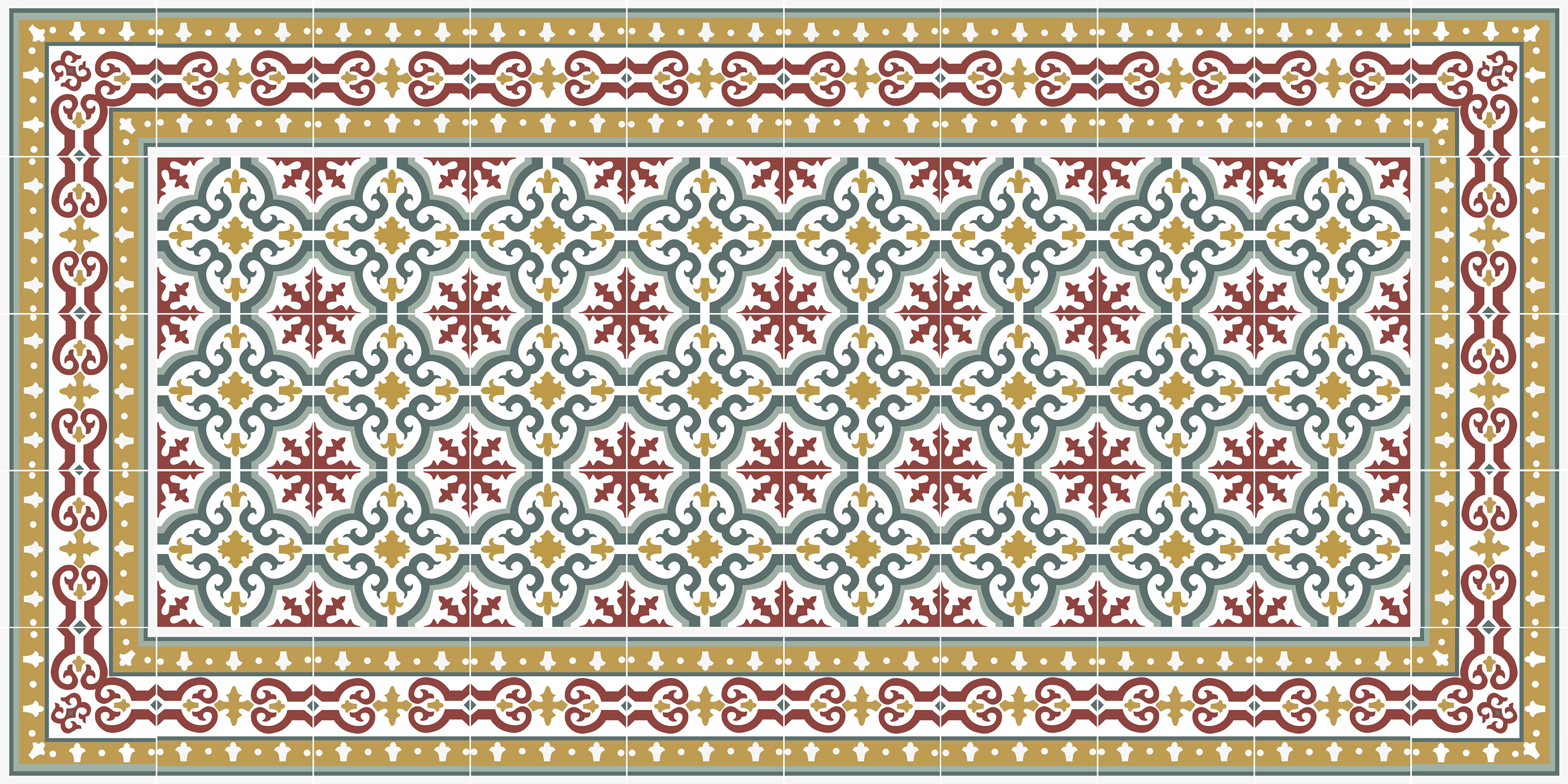 Dywan winylowy Brigitte 50x100 cm - antypoślizgowy PVC, winylowy do kuchni lub salonu, zmywalny, wodoodporny styl