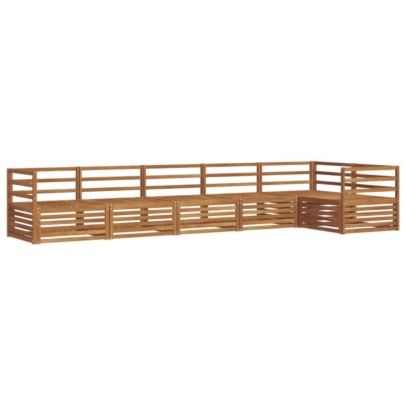 Zestaw sof na zewnątrz 6 pcs Naturalny Lite Drewno Akacji