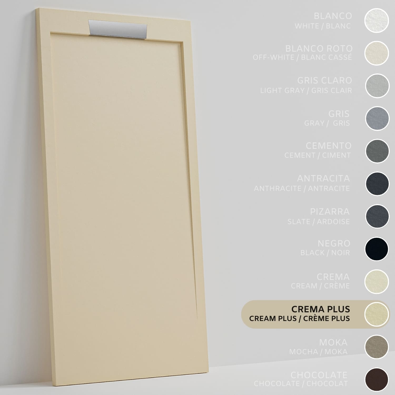 SOULHOME Brodzik prysznicowy– Żywica– Gel Coat– Gładka/Kamienna tekstura – Antypoślizgowy – intensywnie kremowy- 140x80- Niski 3cm– Elegancki