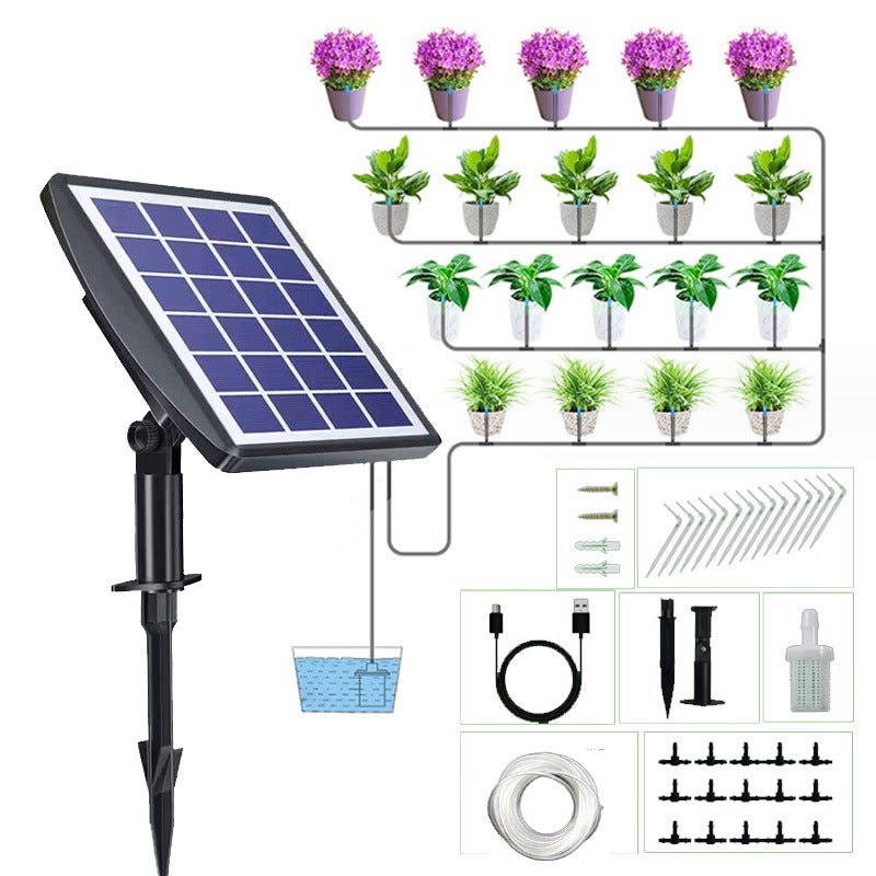Automatyczne Nawadnianie Ogrodu Solarnego, 10 M Rurka do Ogrodu, Roślin Balkonowych, Roślin Doniczkowych na Zewnątrz