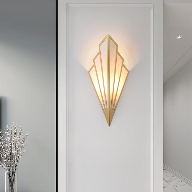 Kinkiet LED, wachlarzowaty metalowy kinkiet, lampka nocna, trójkolorowe źródło światła