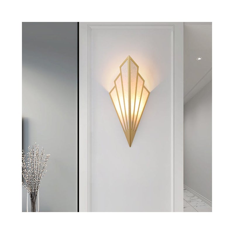 Kinkiet LED, wachlarzowaty metalowy kinkiet, lampka nocna, trójkolorowe źródło światła