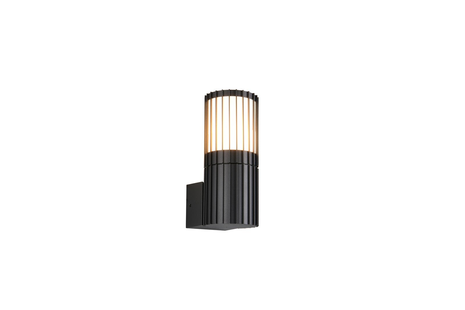 Kinkiet zewnętrzny prążkowana tuba VOLGA czarny 1xE27x25W aluminium wym:20x8,5x11,5cm IP54 Trio