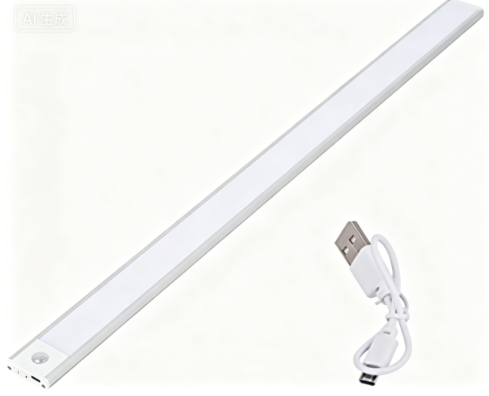20 cm lampka nocna LED z czujnikiem ruchu, bezprzewodowa i zasilana przez USB, do szafy, garderoby, kuchni, sypialni lub schowka (20 cm)